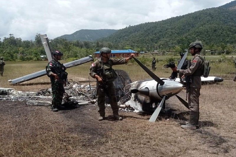 Penampakan Pesawat Susi Air yang Dibakar KKB Papua Egianus Kogoya
