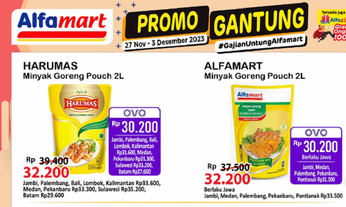 Katalog Promo Gantung Alfamart 2-3 Desember 2023: Harga Minyak dan Indomie Makin Murah