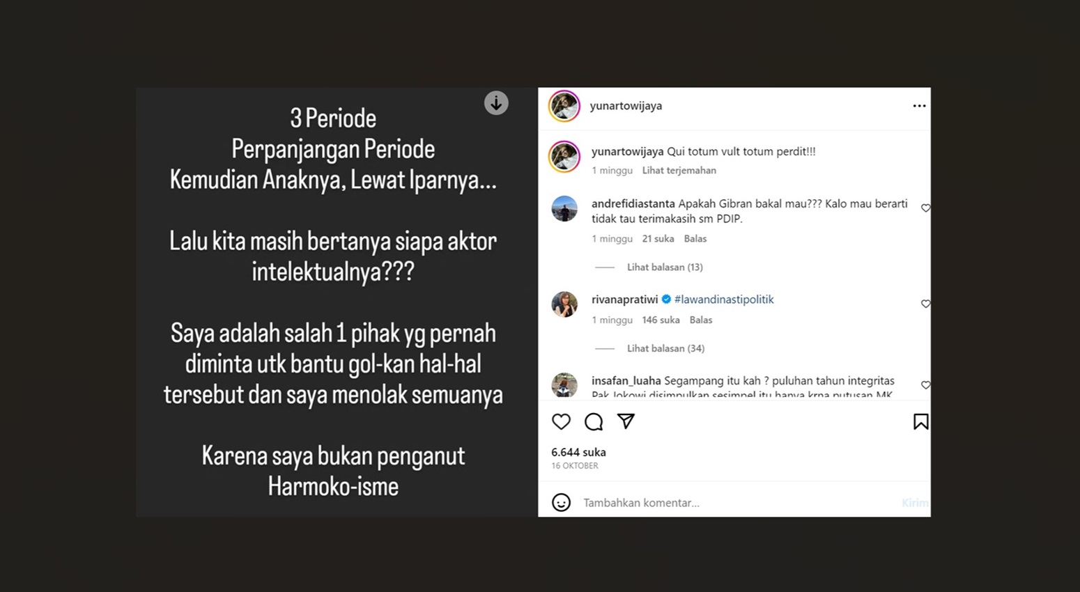 Heboh! Yunarto Wijaya Ngaku Diminta Golkan 3 Periode: Kemudian Anaknya, Iparnya, Masih Bertanya Siapa Aktor Intelektualnya?