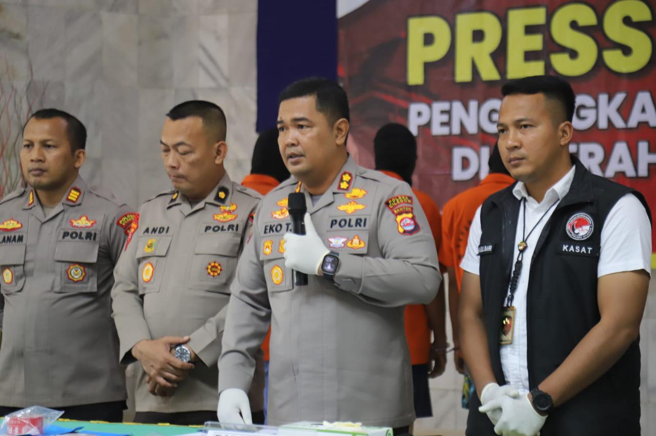 Lima Pengedar Narkotika di Banten Dibekuk Polisi, Satu Pelaku Terancam Hukuman Seumur Hidup!