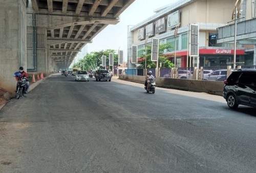 Jalur Mudik Jalan KH. Noer Ali yang Rusak Imbas Pembangunan Tol Becakayu Sudah Diperbaiki