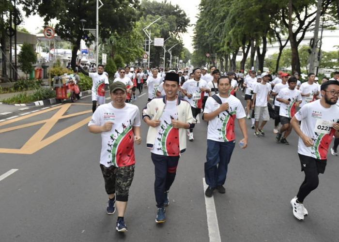 Ribuan Pelari Ikuti 'Indonesia Run For Palestine' di Kemenpora, Dukung Kemerdekaan Palestina