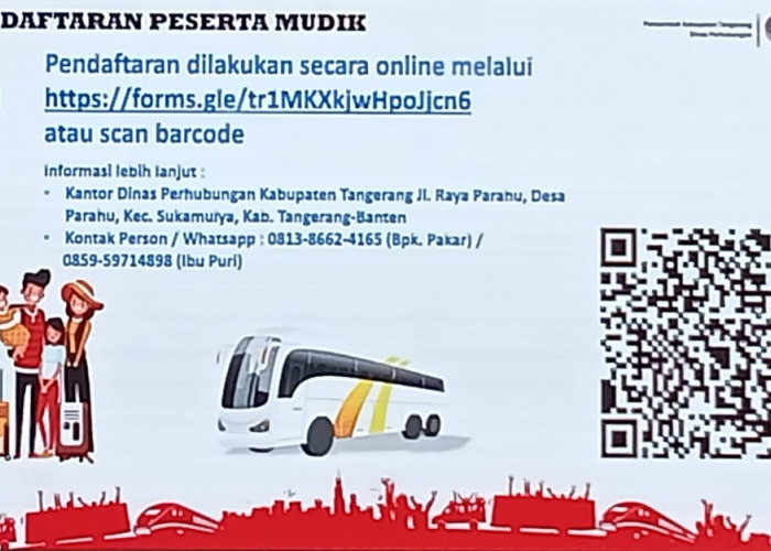 Cara Daftar dan Syarat Dapat Tiket Bus Mudik Gratis Lebaran 2023 Kabupaten Tangerang, Cepat Kuota Terbatas