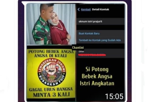 Viral, Istri Prajurit TNI Sindir Jokowi: Potong Bebek Angsa, Angsa di Kuali, Gagal Urus Bangsa Minta 3 Kali