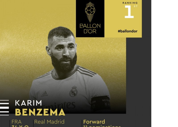 Bukan Messi Apalagi Ronaldo, Ternyata Karim Benzema Peraih Ballon d'Or 2022, Selamat Ya!