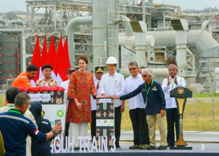 Jokowi Resmikan Proyek Tangguh Train 3 yang Dibangun dengan Investasi Rp72,45 triliun