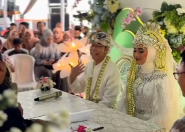 Viral! Pernikahan Beda Usia 40 Tahun, Ternyata Pengantin Pria Juragan Emas di Kuningan