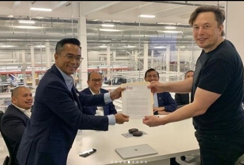 Kenakan Kaos Oblong Rambut Urakan, Elon Musk Temui Delegasi Indonesia Pimpinan Luhut