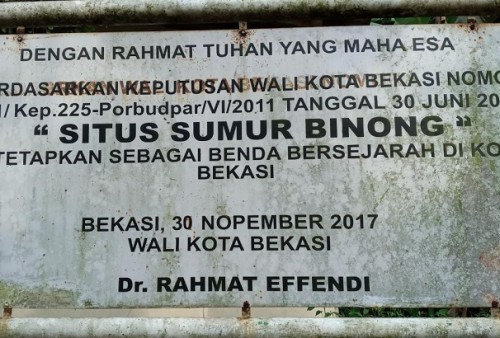 Sumur Binong Bekasi, Salah Satu Sumber Air yang Dibawa Ridwan Kamil ke IKN Nusantara