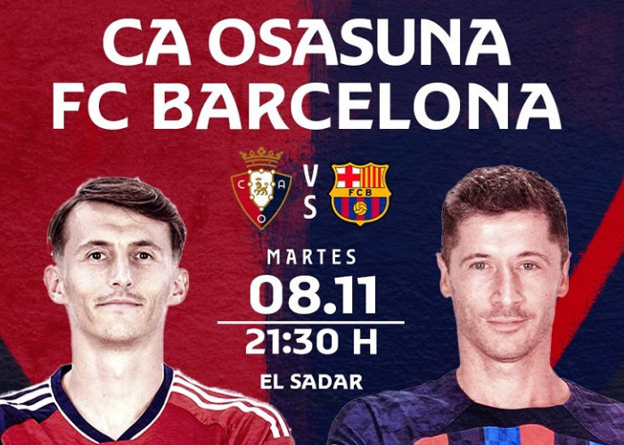 Link Live Streaming LaLiga Spanyol 2022/2023: Osasuna vs Barcelona