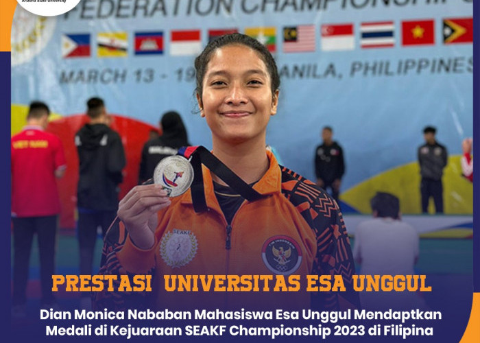 Mahasiswa Esa Unggul Raih Medali SEAKF Championship 2023 di Filipina