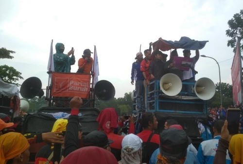 Ternyata Bukan Cuma Tolak Kenaikan BBM, Buruh dan Ojol di Tangerang Tuntut Ini Pada Pemerintah 