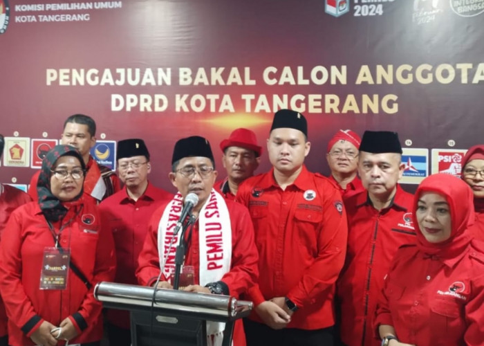 Daftarkan 50 Bacaleg ke KPU, DPC PDIP Kota Tangerang Bidik 14 Kursi di Pemilu 2024