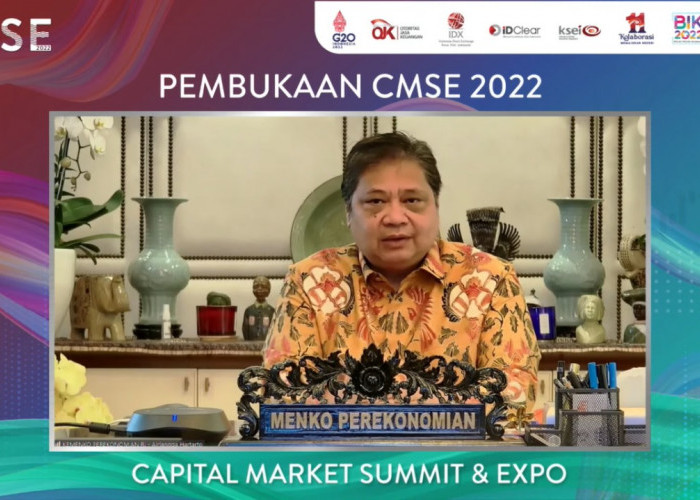 Menko Airlangga Ungkap Target Pembangunan Ekonomi saat Buka Capital Market Summit & Expo 2022