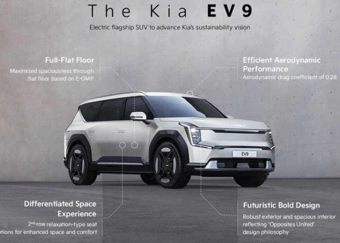 Spesifikasi dan Fitur Canggih Kia EV9 GT-Line, Mampu Menempuh Jarak 497 Km dalam Baterai Kondisi Penuh