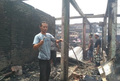 Cerita Pedagang Pasar Gembong Tangerang, Baru Belanja Dagangan Malah Kebakaran