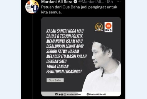 Terlalu! PKS Comot Kutipan Gus Baha Tanpa Izin, Mardani Ali Sera: Mohon Maaf, Salah Pencantuman Logo Partai 