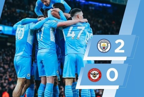 Hasil Liga Inggris Pekan Ke-24: Man City Libas Brentford 2-0 