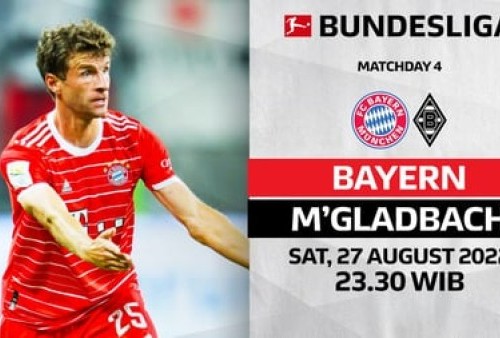Link Live Streaming Bundesliga 2022/2023: Bayern Munchen vs Borrusia Monchengladbach