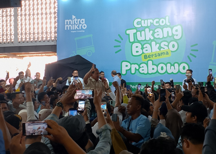 Datang ke Kota Bekasi, Calon Presiden Prabowo Subianto Dengar Curhatan Pedagang Bakso