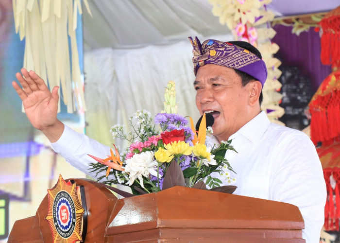 Hadiri Darma Santi Umat Hindu, Sekda Kabupaten Tangerang 'Gaungkan' Pesan Kerukunan Antar Beragama