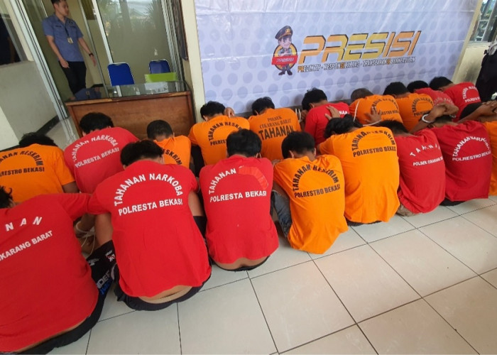 21 Pelaku Pencuri dan Penadah Sepeda Motor Lintas Provinsi Ditangkap Polres Metro Bekasi