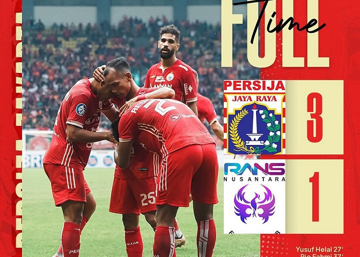Liga 1: Kalahkan RANS Nusantara FC, Persija Jakarta Bertengger di Puncak Klasemen Sementara
