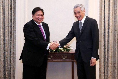 Bertemu Airlangga, PM Singapura Sambut Ajakan Penguatan Kerjasama Bilateral
