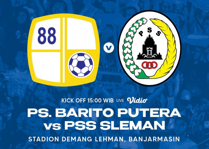 Link Live Streaming BRI Liga 1 2022/2023: Barito Putera vs PSS Sleman