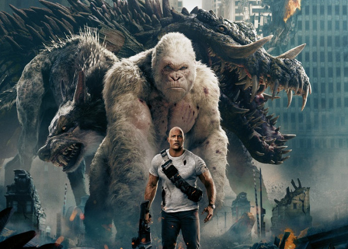 Sinopsis Film Rampage: Aksi Dwayne Johnson Hentikan Monster Raksasa yang Mengamuk