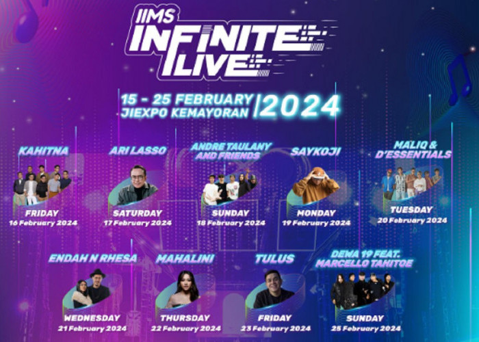 Jadwal Konser Mahalini, Tulus dan Dewa 19 di Panggung IIMS 2024 Jakarta 