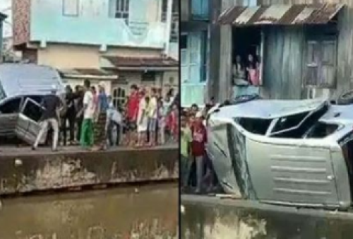 Viral Warga Ceburkan Mobil Ugal-ugalan ke Sungai Tapi Pengemudinya Kabur, Warganet: Kasian Mobilnya!
