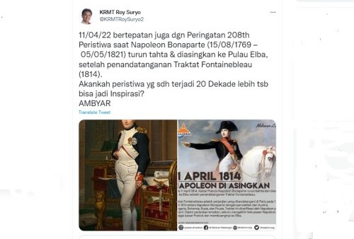 Roy Suryo Duet Helmi Felis, Pengasingan Napoleon Bonaparete Disamakan dengan Isu Pelengseran Jokowi?
