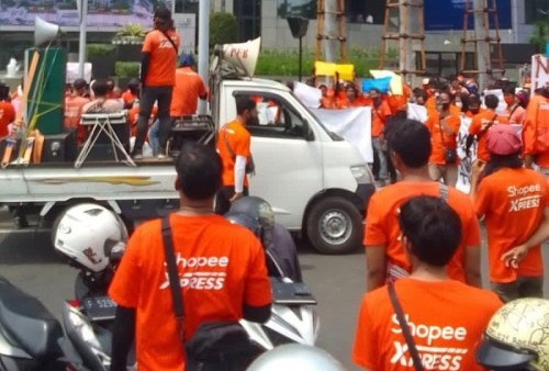 Tuntutan Ditolak Manajemen, Ratusan Mitra Kurir Shopee Kabupaten Bekasi Kecewa Hingga Pilih Resign