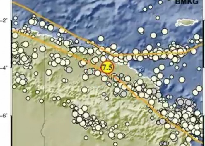Papua Diguncang Gempa 7.5 Magnitudo Berlokasi di Darat