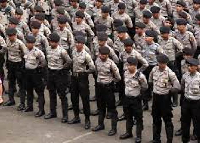 Guna Amankan Kampanye Pemilu 2024 Polres Tulang Bawang Lampung Turunkan Puluhan Personel Polisi