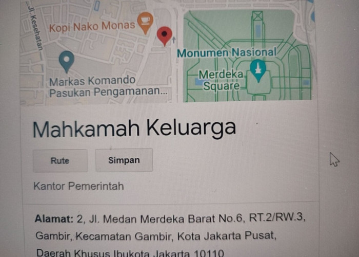 Waduh, MK Diubah Jadi Mahkamah Keluarga di Google Map