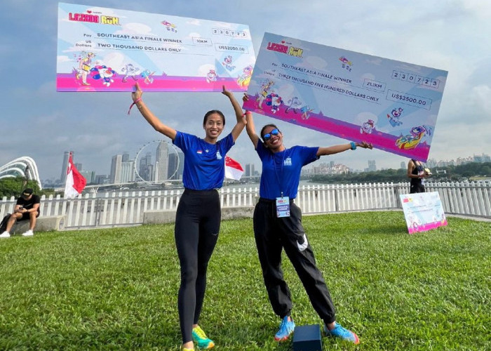 Dua Pelari Putri Indonesia Raih Podium di Puncak Lazada Run 2023 di Singapura