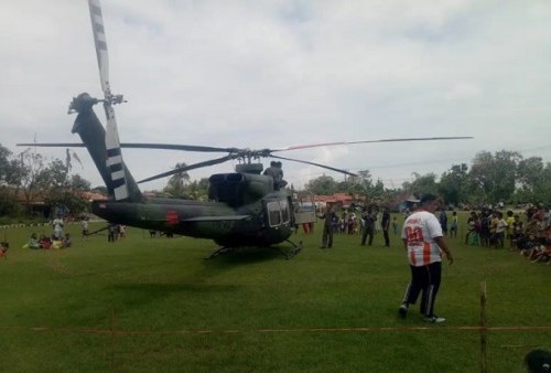 Alami Kendala Penerbangan, Helikopter BELL Lakukan Pendaratan Darurat