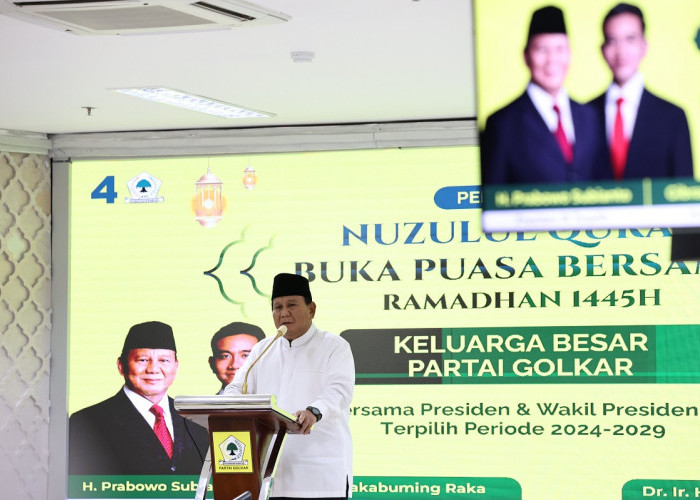 Prabowo Hadiri Bukber Partai Golkar Bareng Gibran, Tegaskan Hormati Proses dan Tunggu Putusan MK