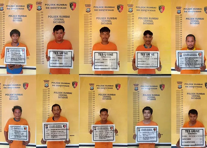 Wajah 10 Tahanan Polsek Rumbai yang Kabur, 2 Sudah Ditangkap 