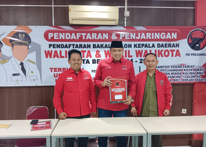 PDIP Kota Bekasi Terima 2 Pendaftar Bakal Calon Pilkada 2024, Salah Satunya Tri Adhianto 