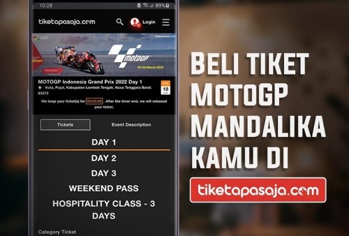 Tiket MotoGP 2022 Mandalika Berbagai Kategori di Tiketapasaja.com 'Sold Out'