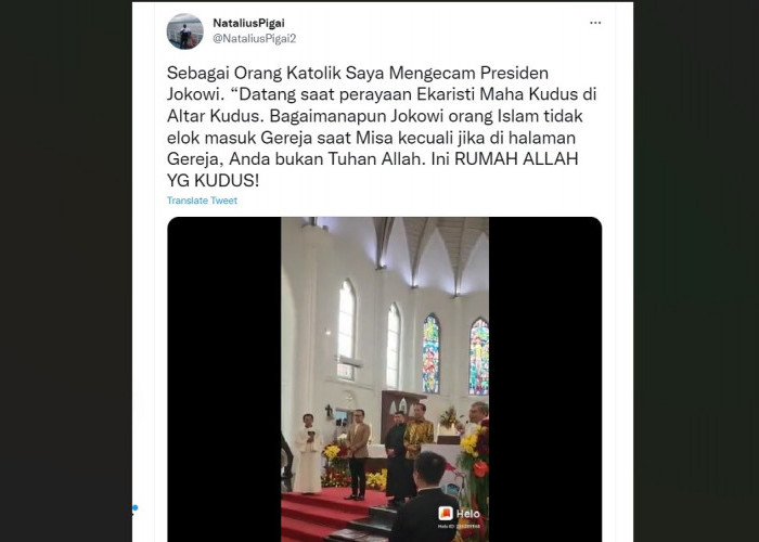 Natalius Pigai Kecam Jokowi Masuk Gereja: Anda Bukan Tuhan Allah, Ini Rumah Allah yang Kudus!