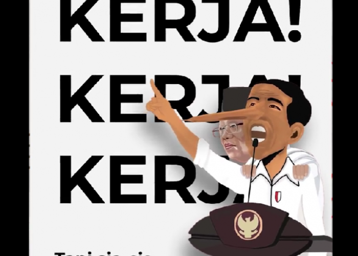 Gambar Jokowi dengan Hidung Pinokio, BEM UI: Kerja Kerja Tapi Sia-Sia...