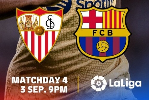 Link Live Streaming LaLiga Spanyol 2022/2023: Sevilla vs Barcelona