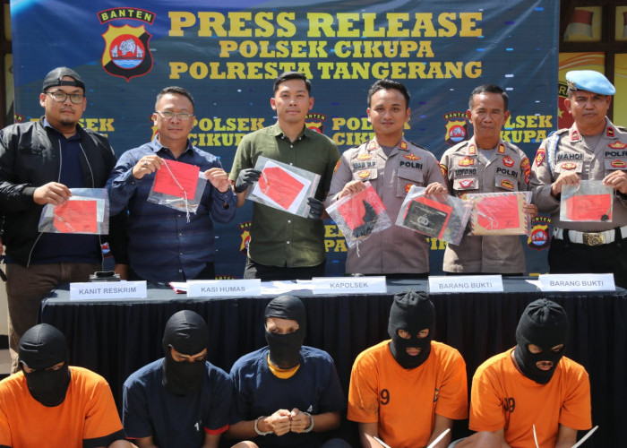 Lima Pelaku Curanmor Diringkus Polsek Cikupa Tangerang, Begini Peran Para Tersangka Saat Beraksi!