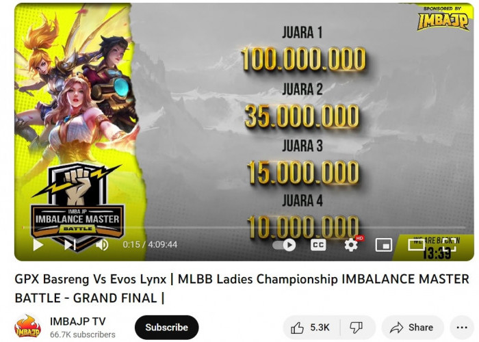 Ambyar! IMBAJP Situs Judi Online Sponsori MLBB Ladies Championship Tahun 2022, Ini Buktinya...