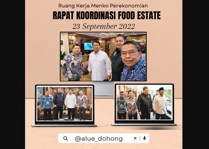 Viral, Foto Wamen LHK Alue Dohong Bareng Prabowo Rapat Food Estate 'Setiap Photo Punya Cerita' Ada Apa?