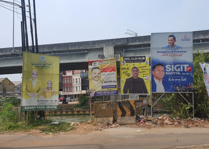 Atribut Kampanye Berantakan di Kota Bekasi, Bawaslu Berikan Surat Imbauan ke Partai